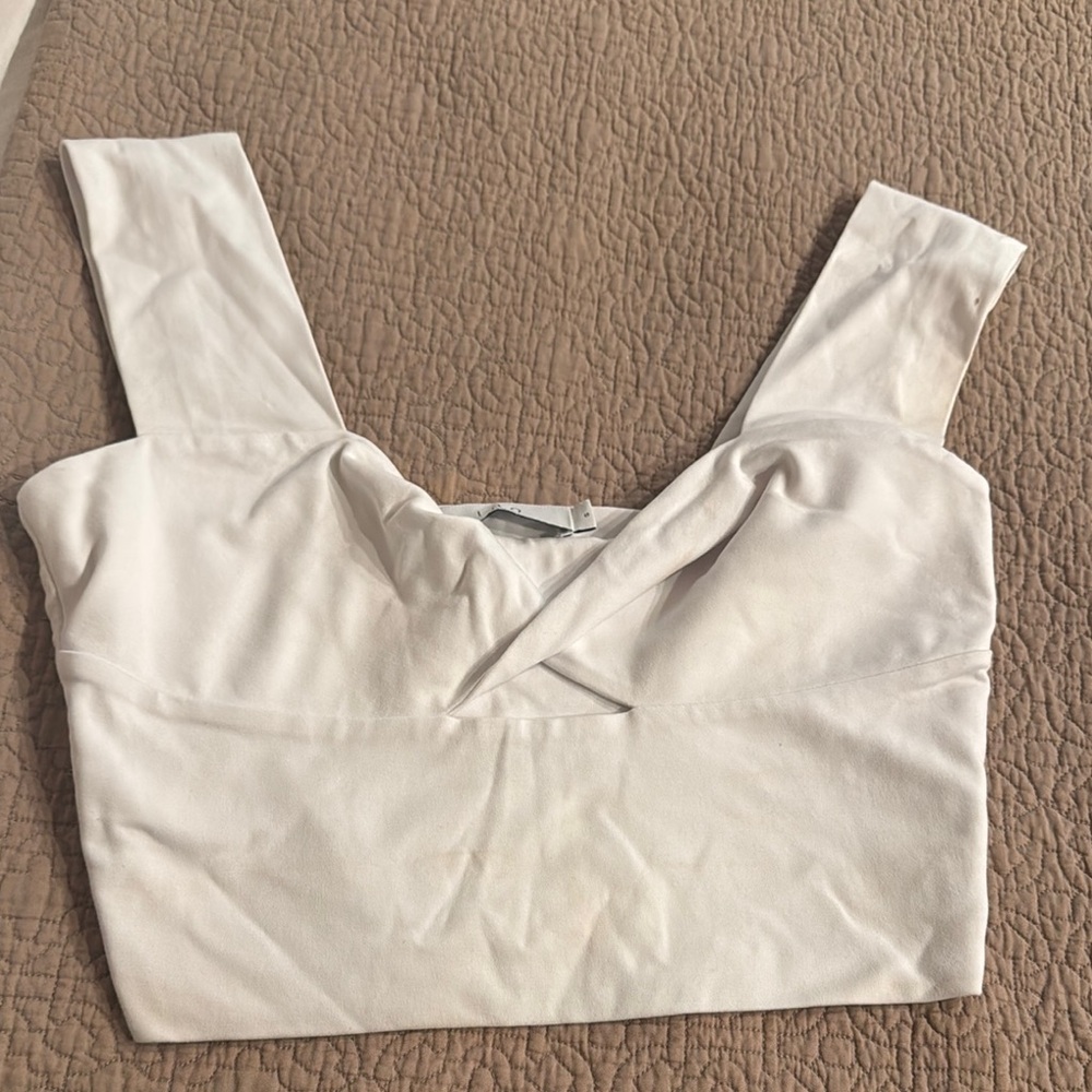 IRO Cream Sleeveless Bustier Tank Top